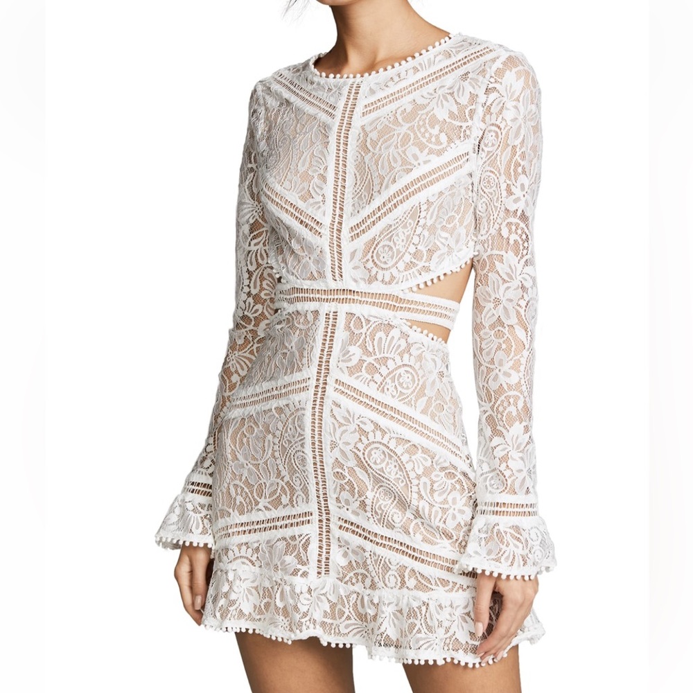 For Love and Lemons Emerie white - medium. Good condition!